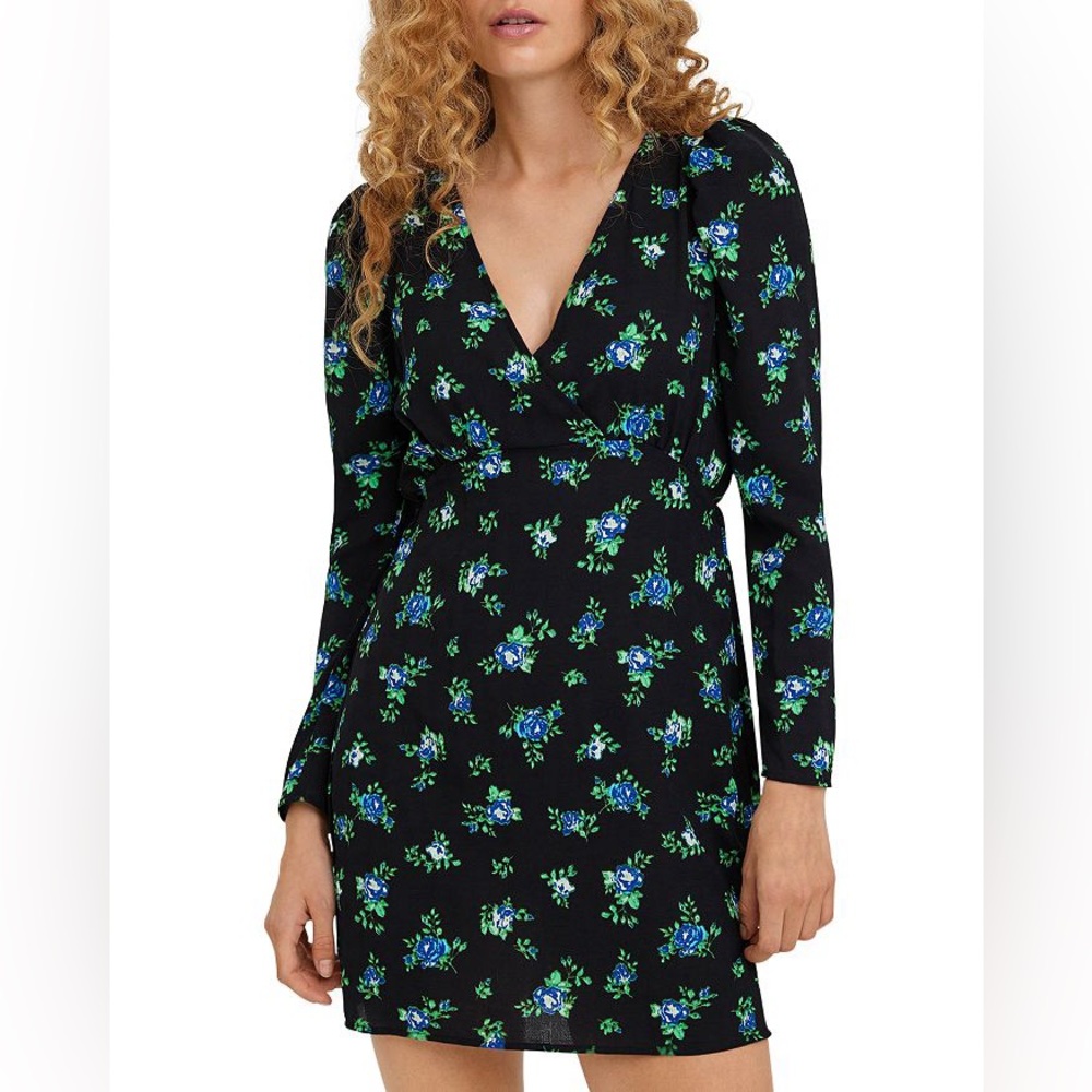 NWT Vero Moda Bella Ginny Mini Dress; Black Floral; Women’s XL; wedding guest